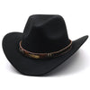 Chapeau country feuille femme noir