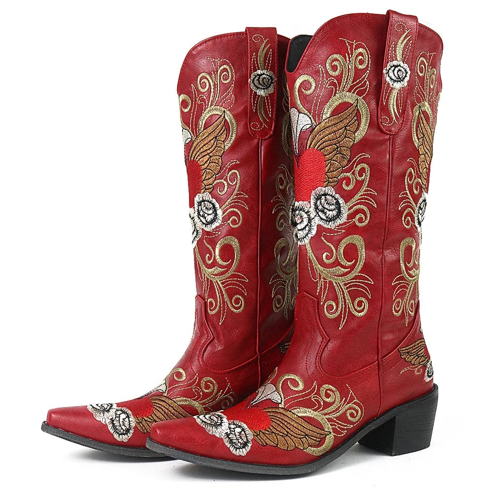 Bottes Country Femme Rouge Vestiaire Western