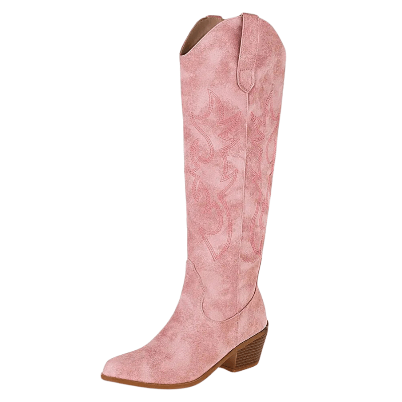 Bottes Cowboy Femme Justin 2285 - Cuir Noir, Taille 6, Talon Bloc, Occasion