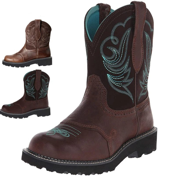 Bottes de cowboy Lowrey en cuir