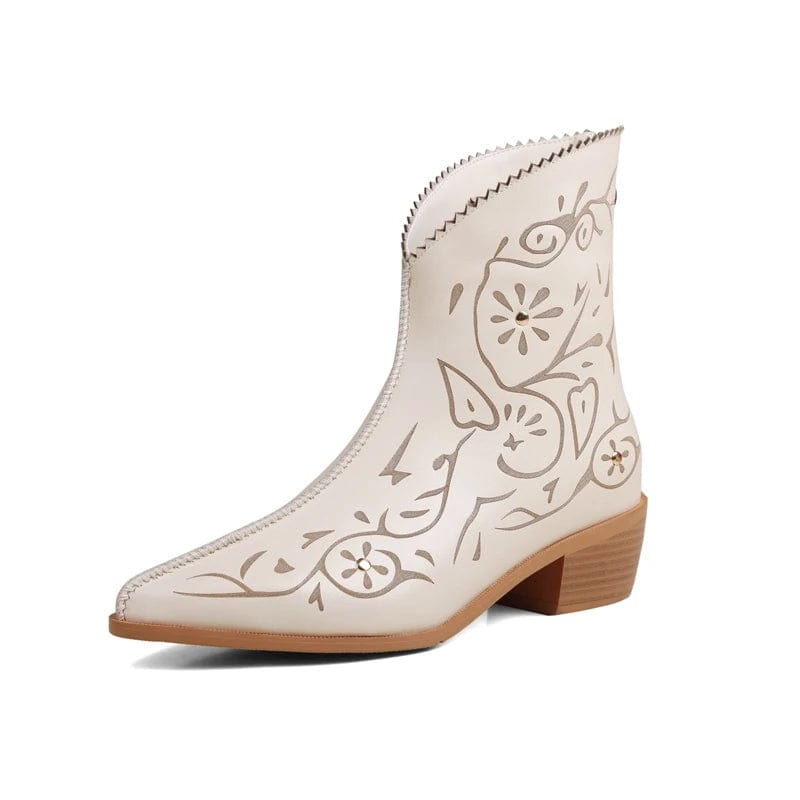 Bottines Cowboy Beige