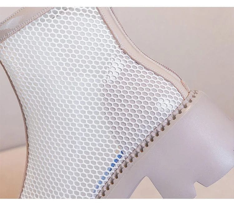 Bottines Style Western Beige