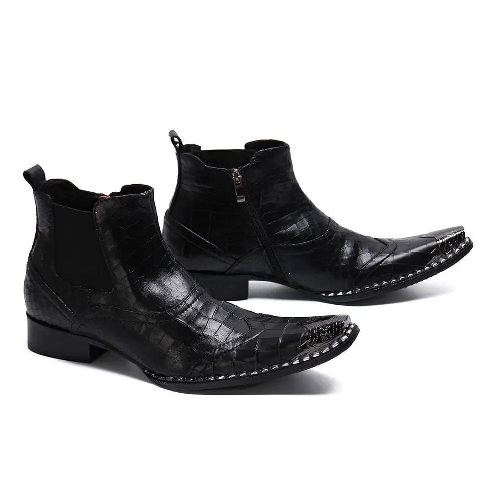 Bottines Western Croco