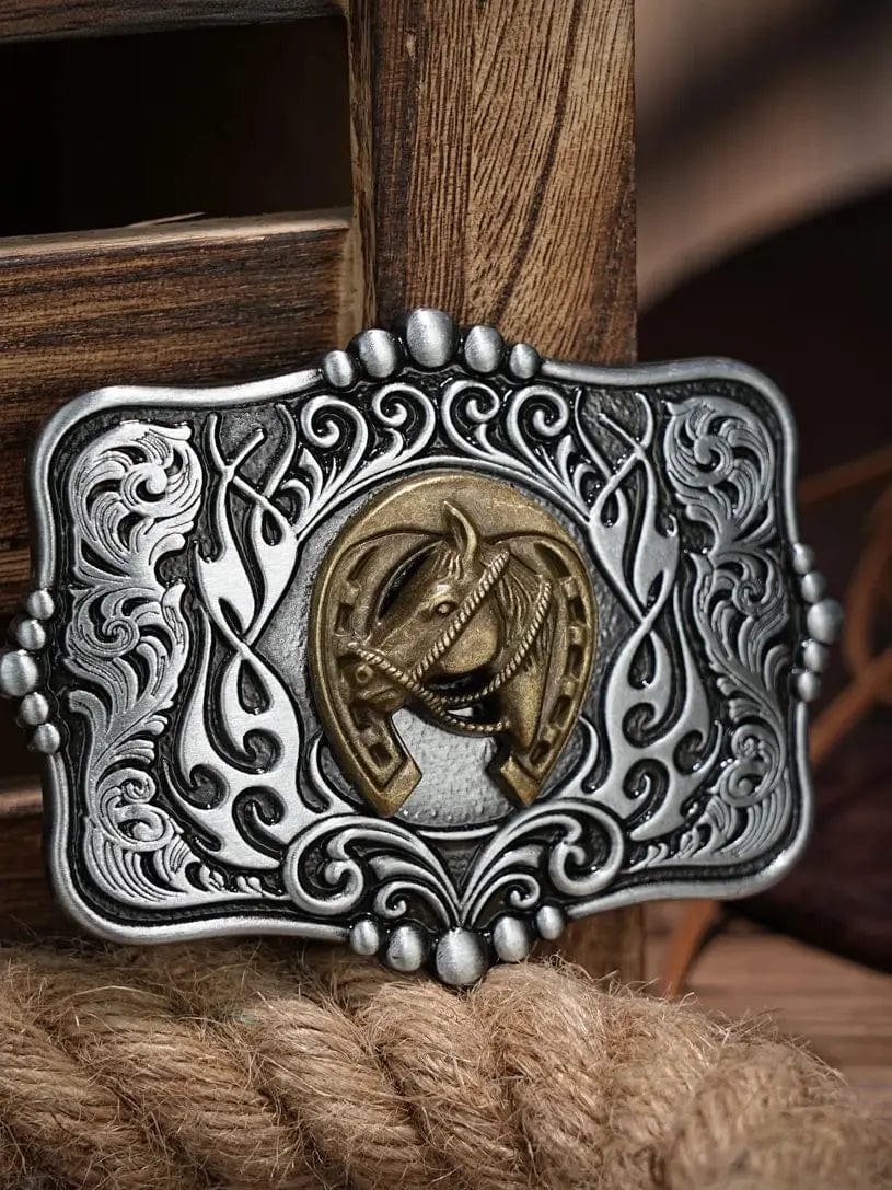 BOUCLE DE CEINTURE WESTERN CHEVAL HORSE HEAD COUNTRY - Ref.63 BOUCLE DE CEINTURE WESTERN CHEVAL HORSE HEAD COUNTRY - Ref.63