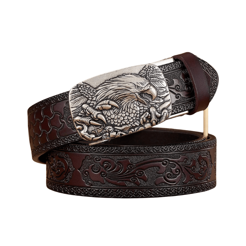 Ceinture Western à motif plumes, modèle Haruta Ceinture Western à motif plumes, modèle Haruta