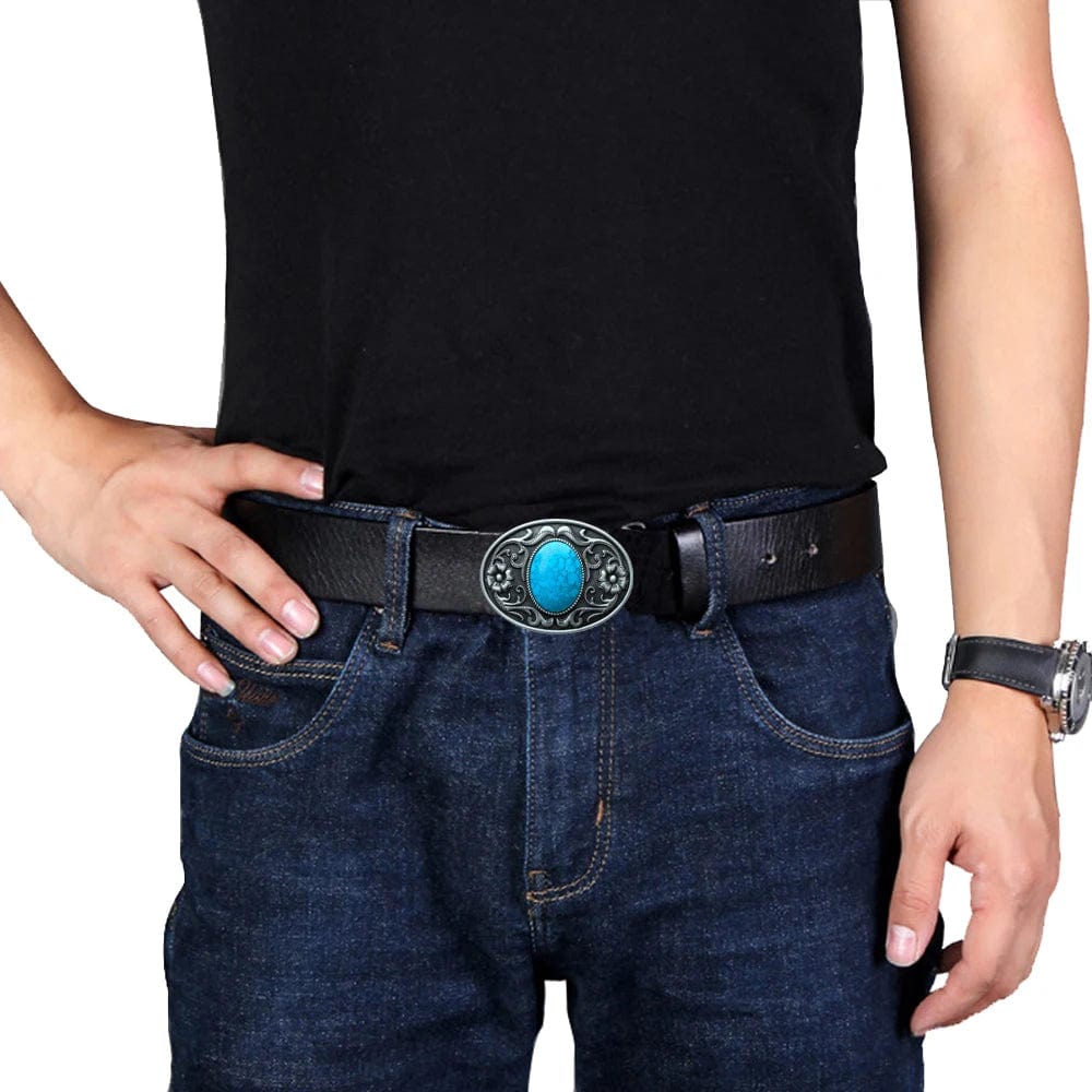 Boucle de Ceinture Western Turquoise