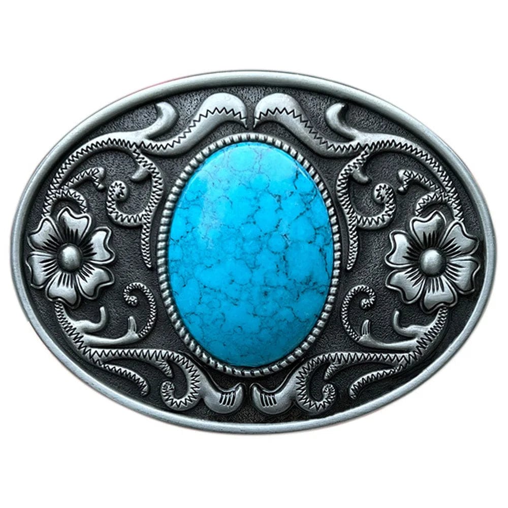 Boucle de Ceinture Western Turquoise