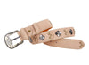 Ceinture Western Cuir Femme Fleurs