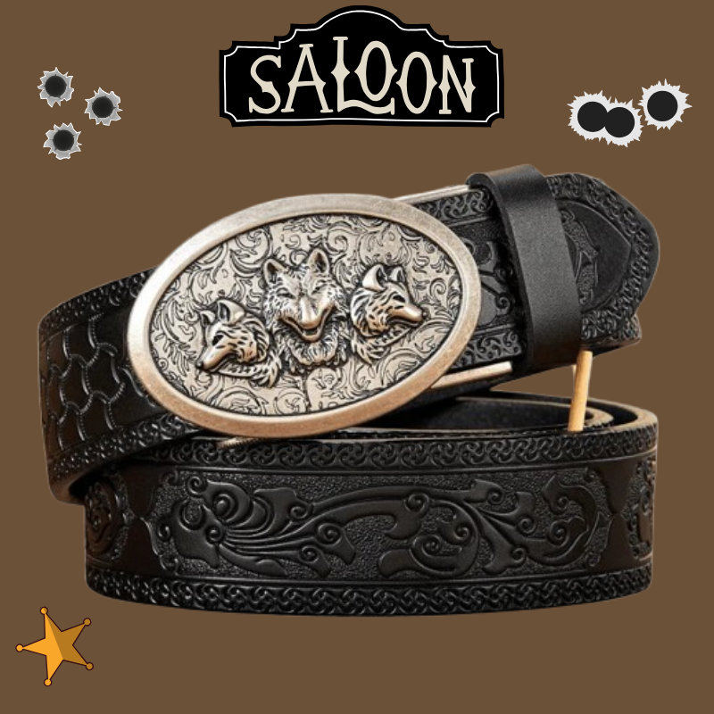 Ensemble coiffe et collier poitrine en cuir western floral à la main