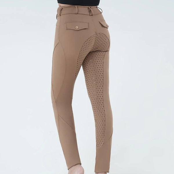 Pantalon d'équitation Pro femme taupe Equithème | OHLALA