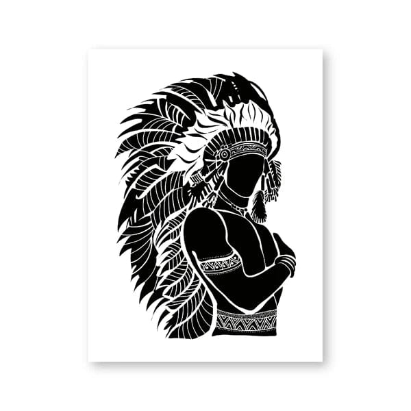 Illustration de la tête d'un chef indien amérindien sur un fond Illustration de la tête d'un chef indien amérindien sur un fond